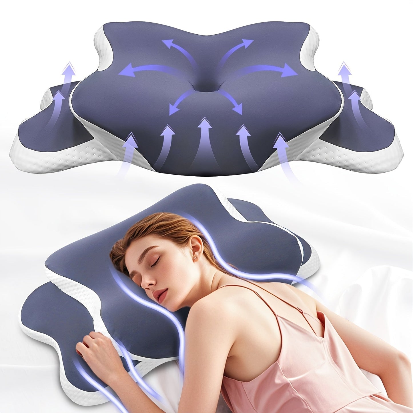 Butterfly Memory Foam Pillow for Neck Support Sleep-1