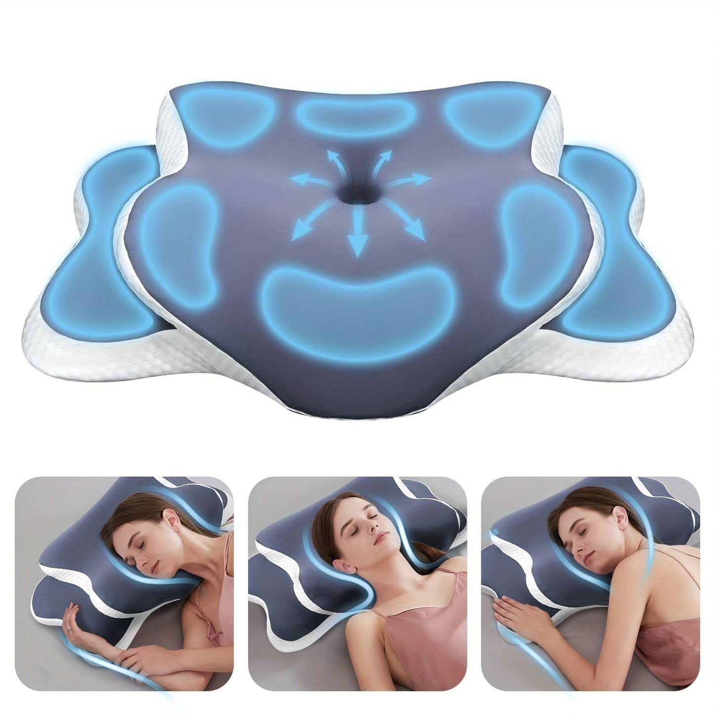 Butterfly Memory Foam Pillow for Neck Support Sleep-3