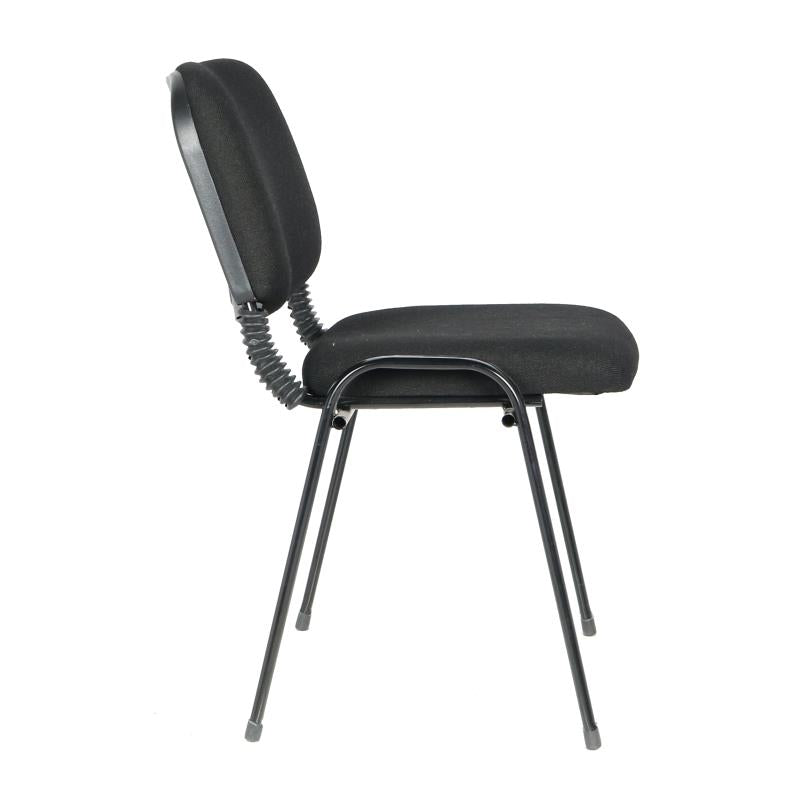 Stackable & Linkable Office Conference Visitor Community Chairs (Set of 7-Black)