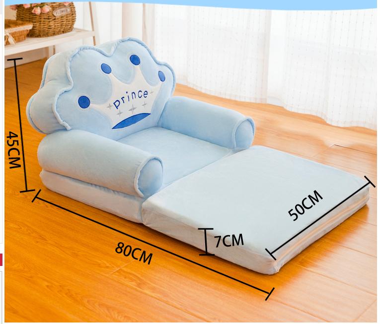 Children Folding Small Sofa Bed Nap Cartoon Cute Lazy Lying Seat Stool Removable and Washable Kids Sofa Kids Chair