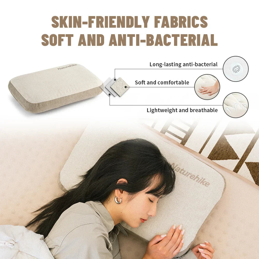 Memory Foam Comfort Square Pillow for Camping & Travel-1