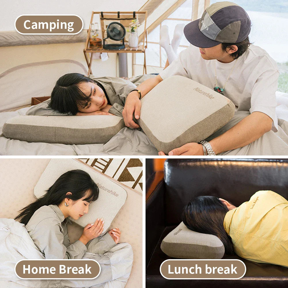 Memory Foam Comfort Square Pillow for Camping & Travel-4