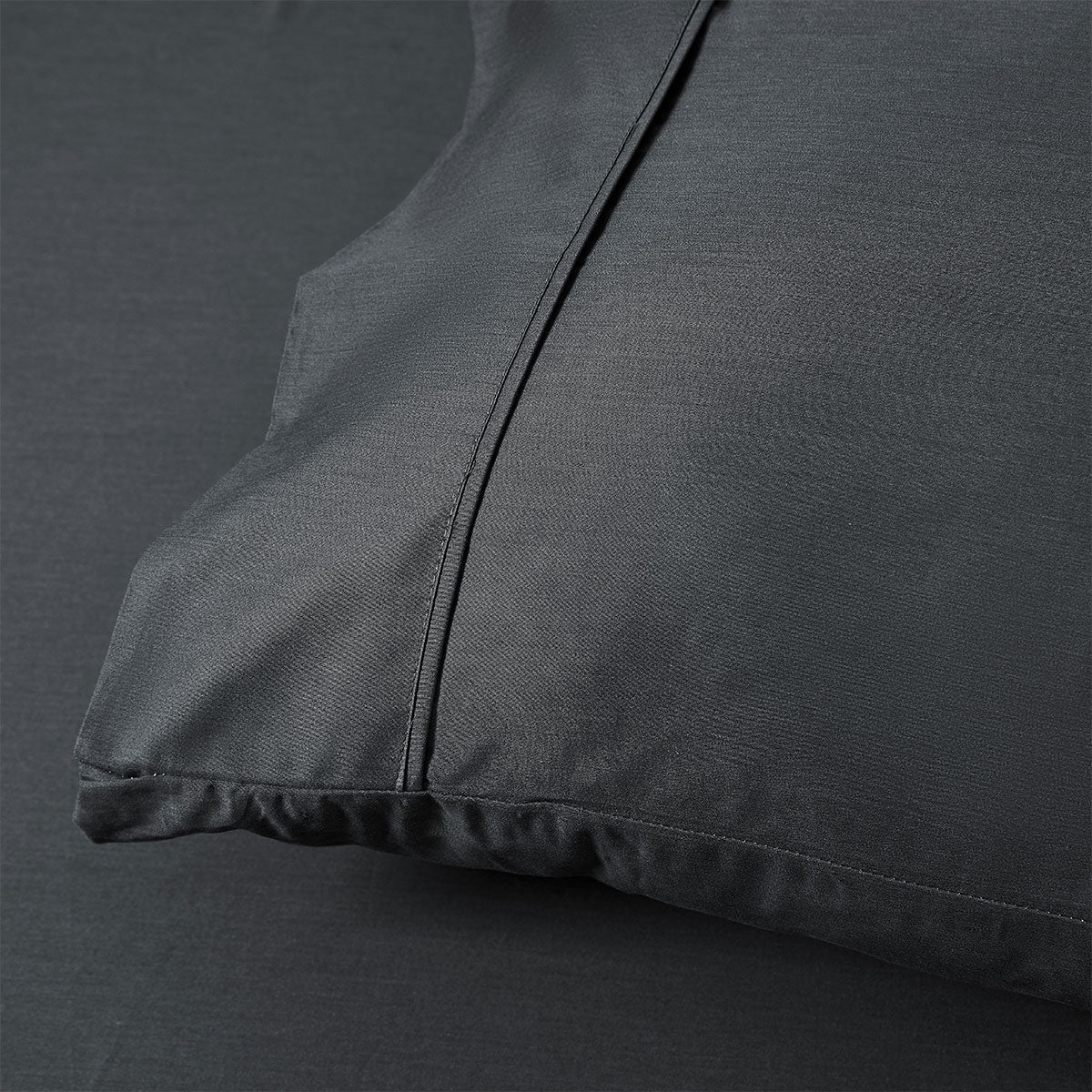 Accessorize 400TC Charcoal Bamboo Cotton Mega / Super Sheet Set 50cm Wall Queen-3