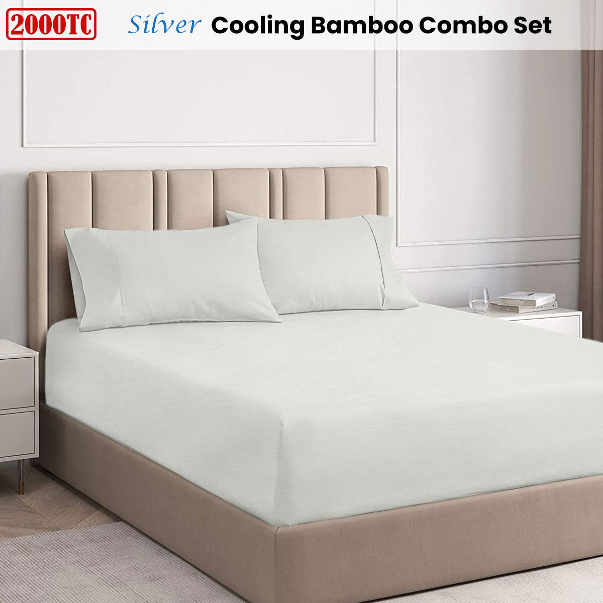 Ramesses Silver 2000TC Cooling Bamboo Combo Set King Single-1