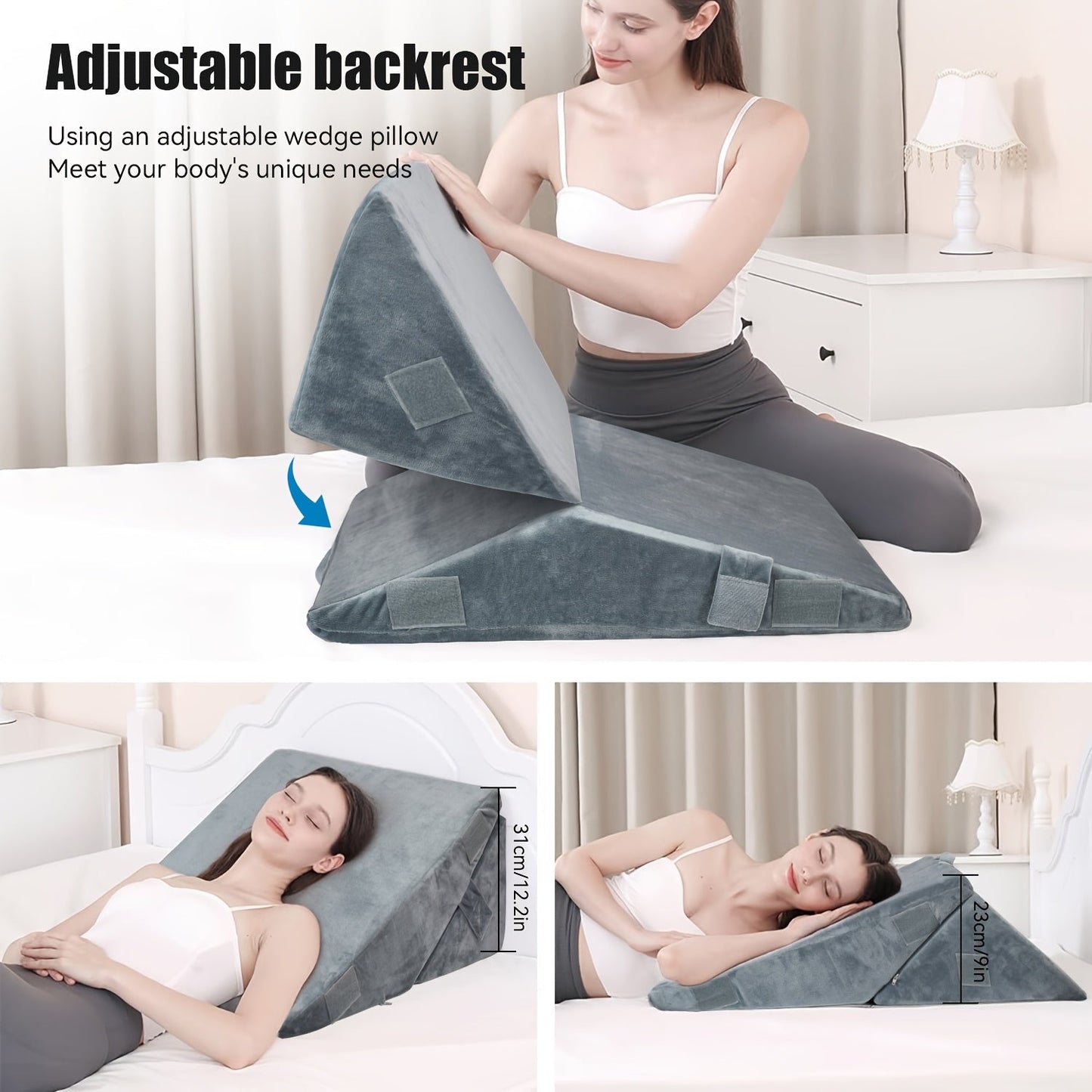 Wedge Pillow Set for Sleep Support (4pcs)-2