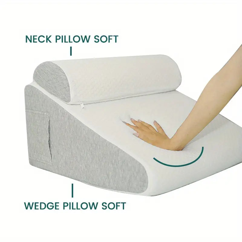 Float on a Cloud of Comfort - Memory Foam Wedge Pillow-1