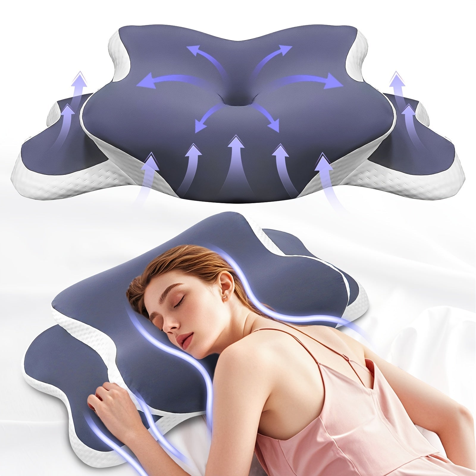 Butterfly Memory Foam Pillow for Neck Support Sleep-1