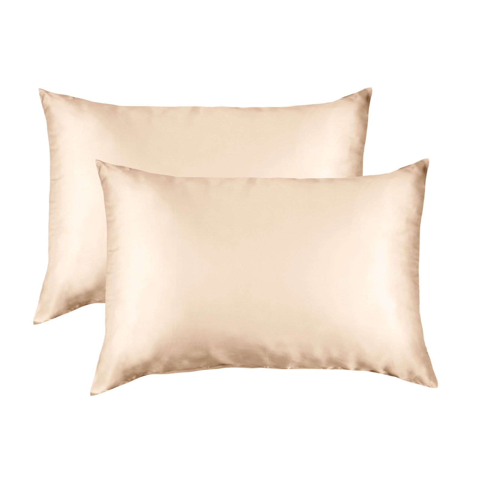 SILK PILLOW CASE TWIN PACK - SIZE: 51X76CM - Champagne Pink-3