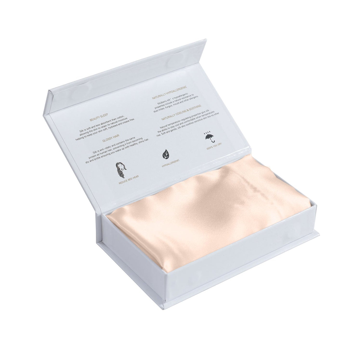 Pure Silk Pillow Case by Royal Comfort (Single Pack) - Champagne Pink-4