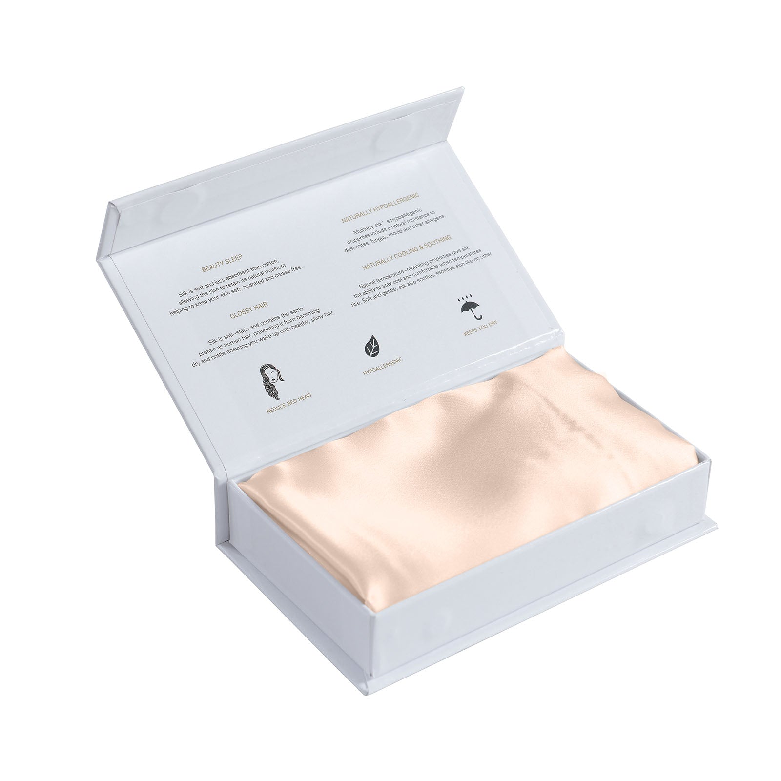 Pure Silk Pillow Case by Royal Comfort (Single Pack) - Champagne Pink-4