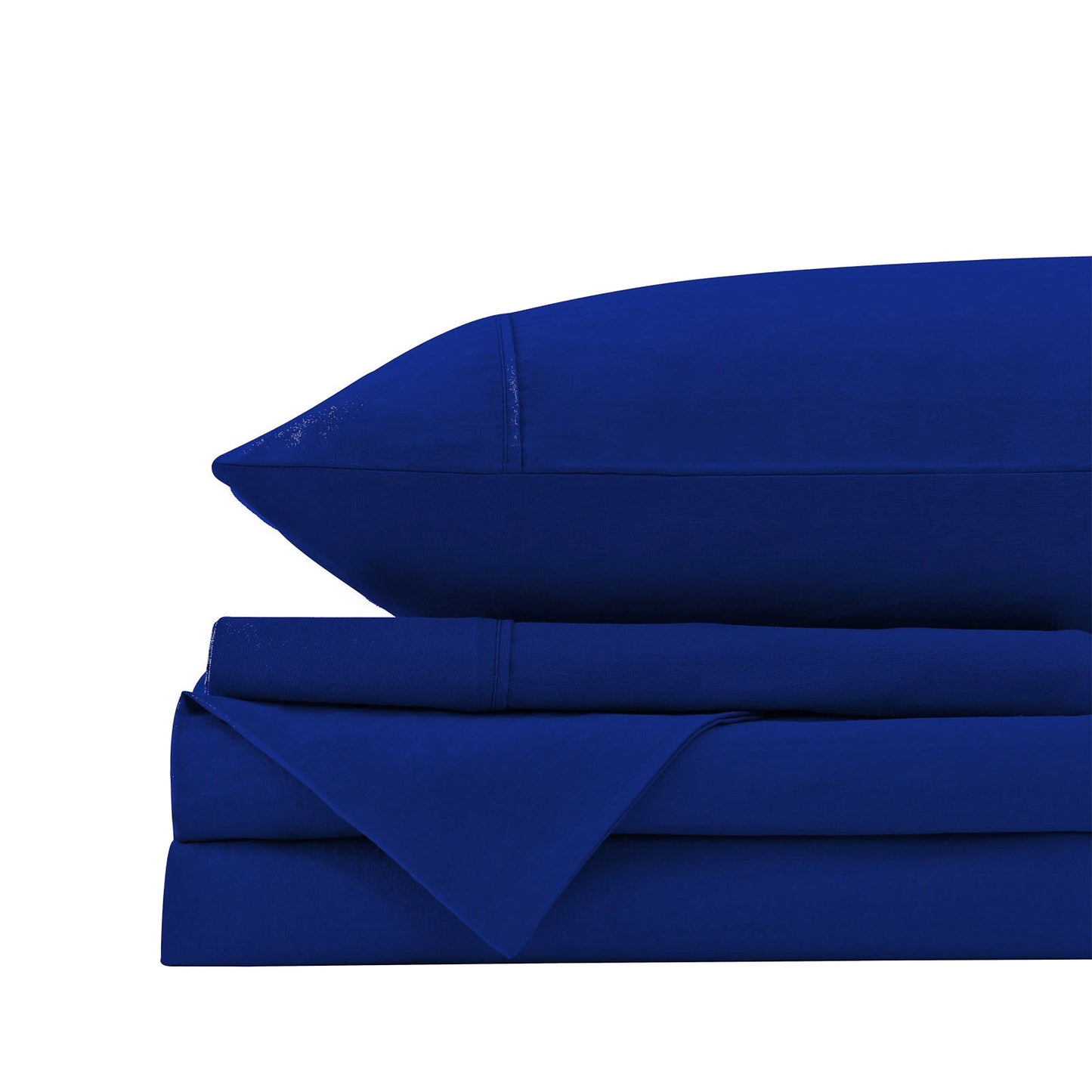 Royal Comfort Vintage Washed 100 % Cotton Sheet Set Double - Royal Blue-4