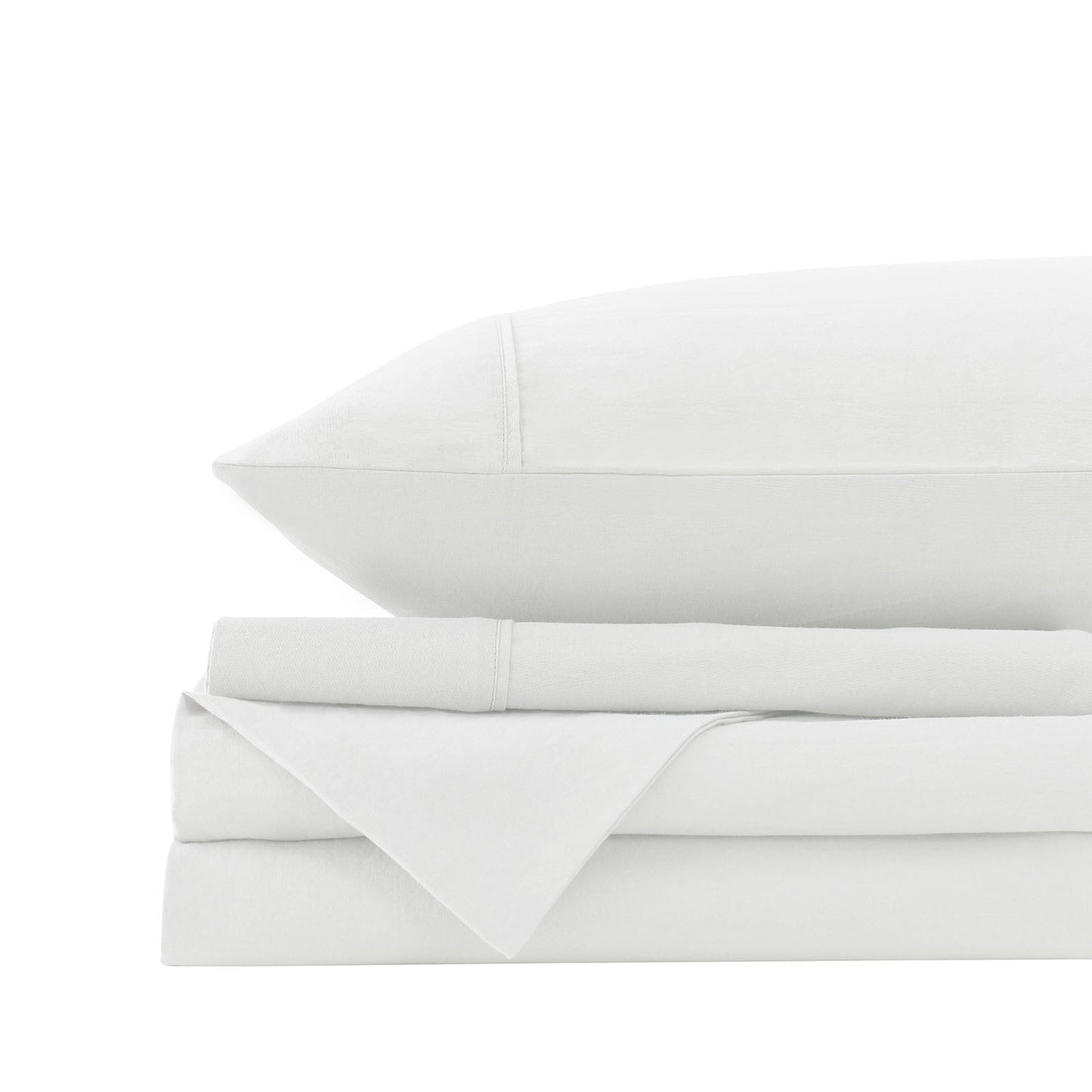 Royal Comfort Vintage Washed 100% Cotton Sheet Set King - White-4