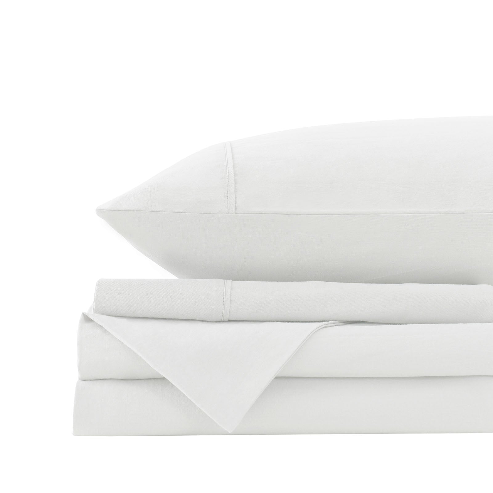 Royal Comfort Vintage Washed 100% Cotton Sheet Set King - White-4