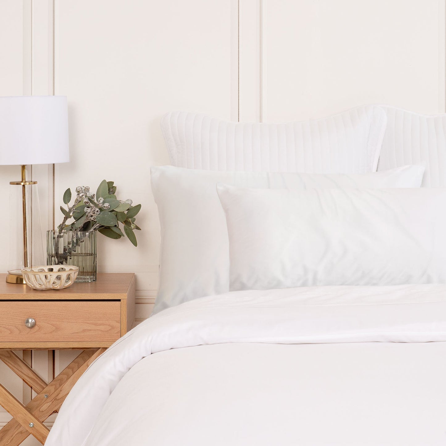 MULBERRY SILK PILLOW CASE TWIN PACK - SIZE: 51X76CM - WHITE-0