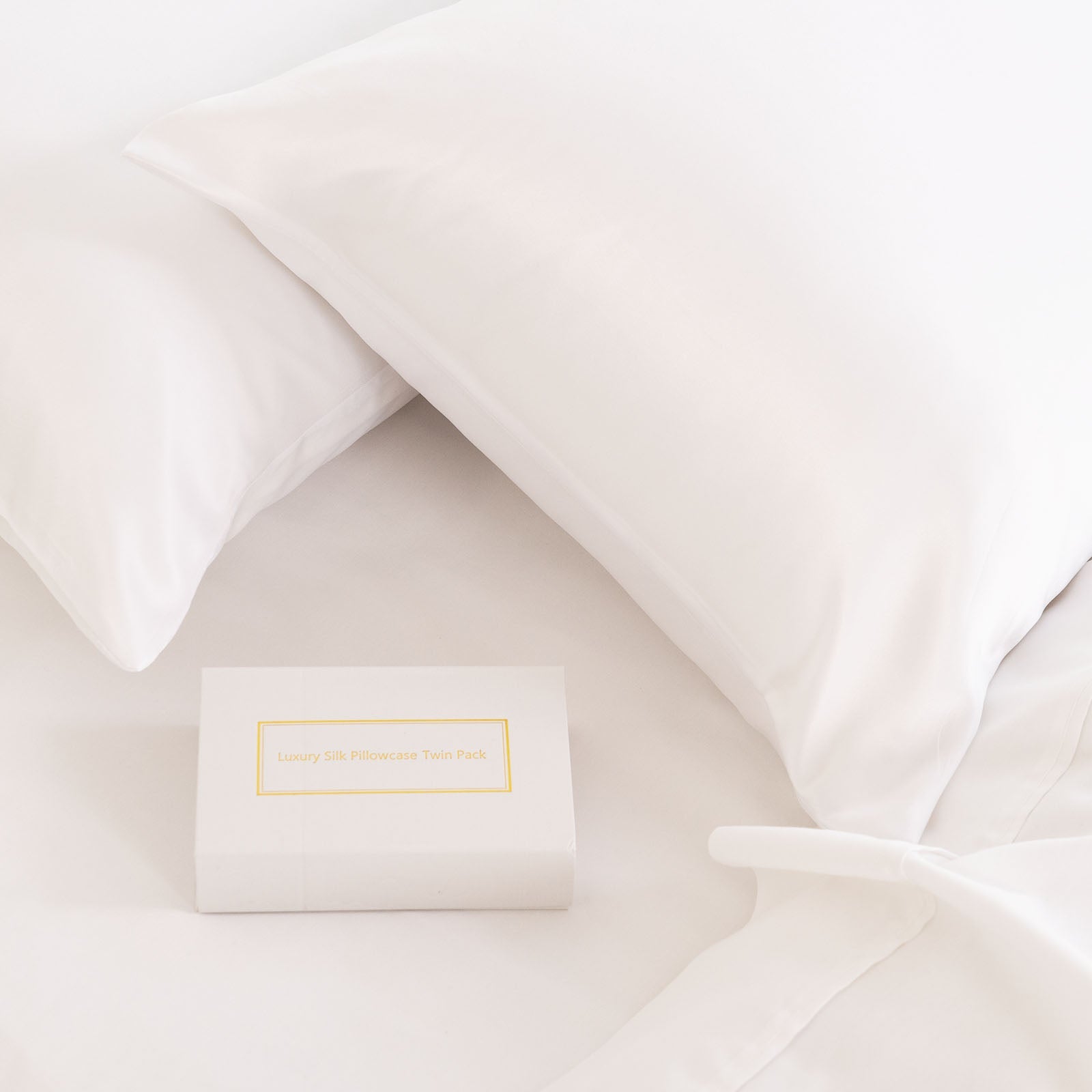 MULBERRY SILK PILLOW CASE TWIN PACK - SIZE: 51X76CM - WHITE-2