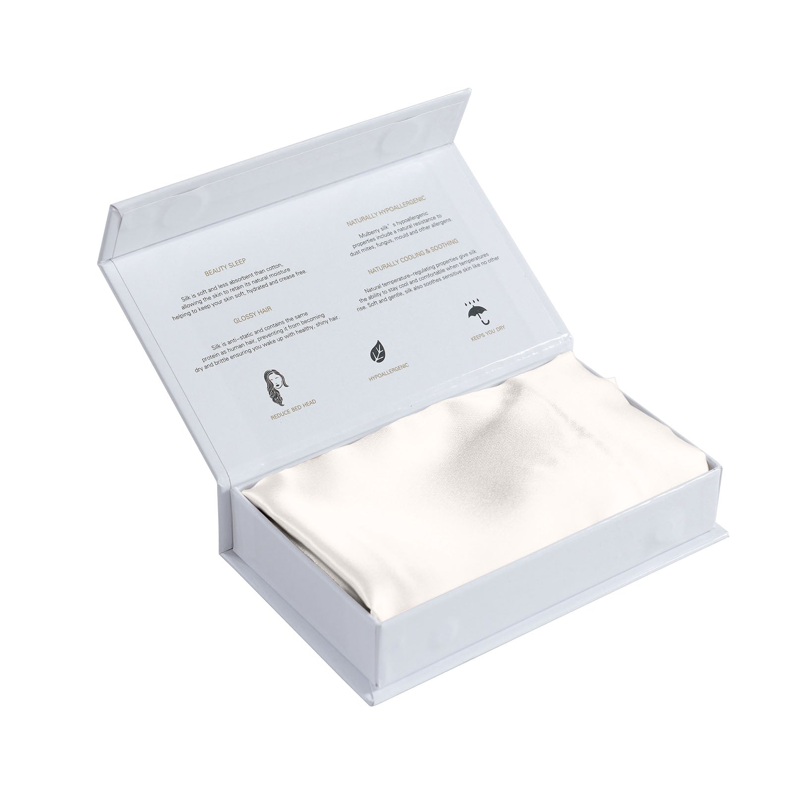 MULBERRY SILK PILLOW CASE TWIN PACK - SIZE: 51X76CM - IVORY-4