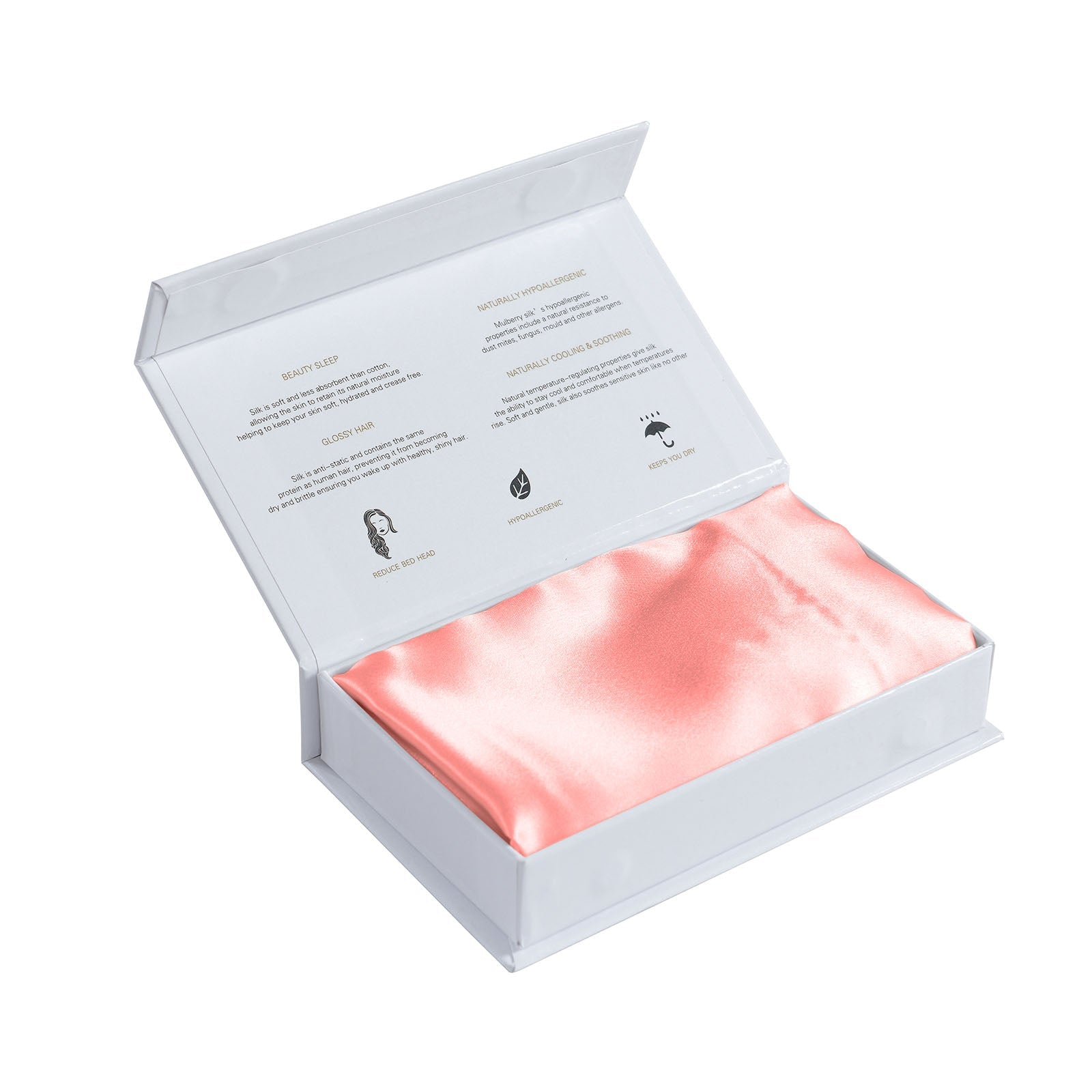 MULBERRY SILK PILLOW CASE TWIN PACK - SIZE: 51X76CM - BLUSH-4