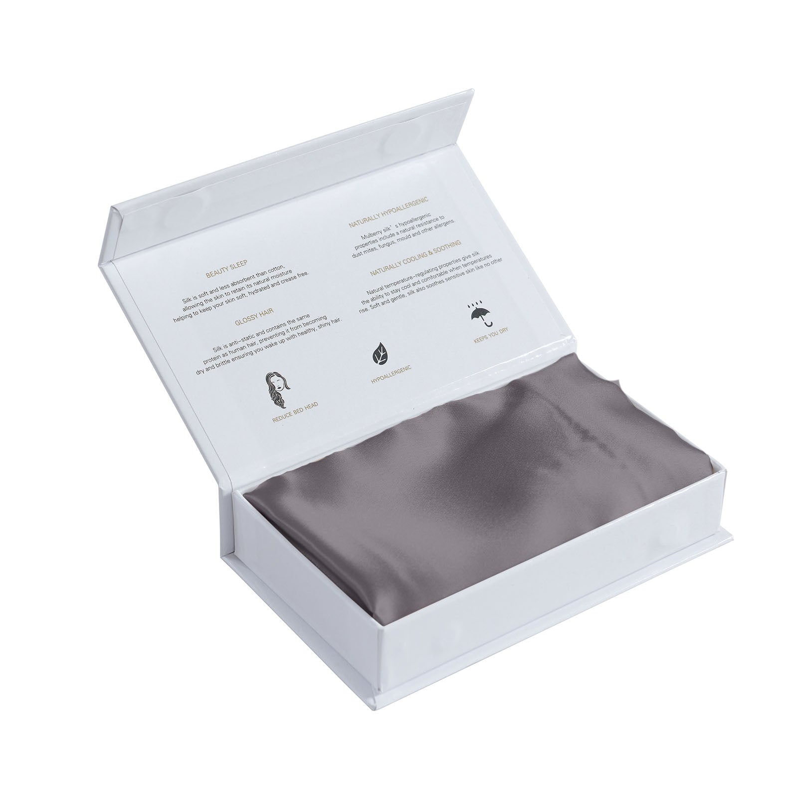 Pure Silk Pillow Case by Royal Comfort-Charcoal-4