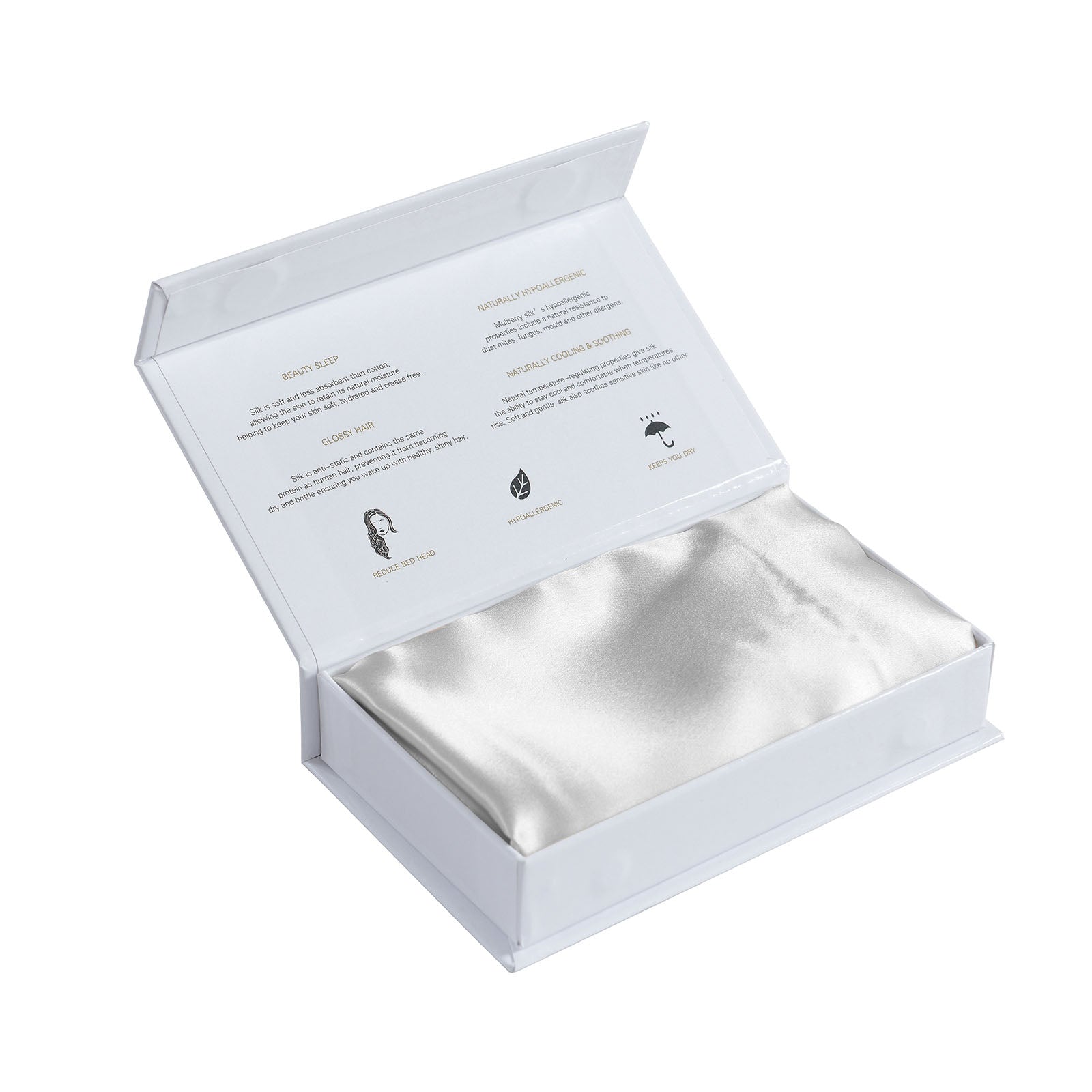 Pure Silk Pillow Case by Royal Comfort-Silver-4