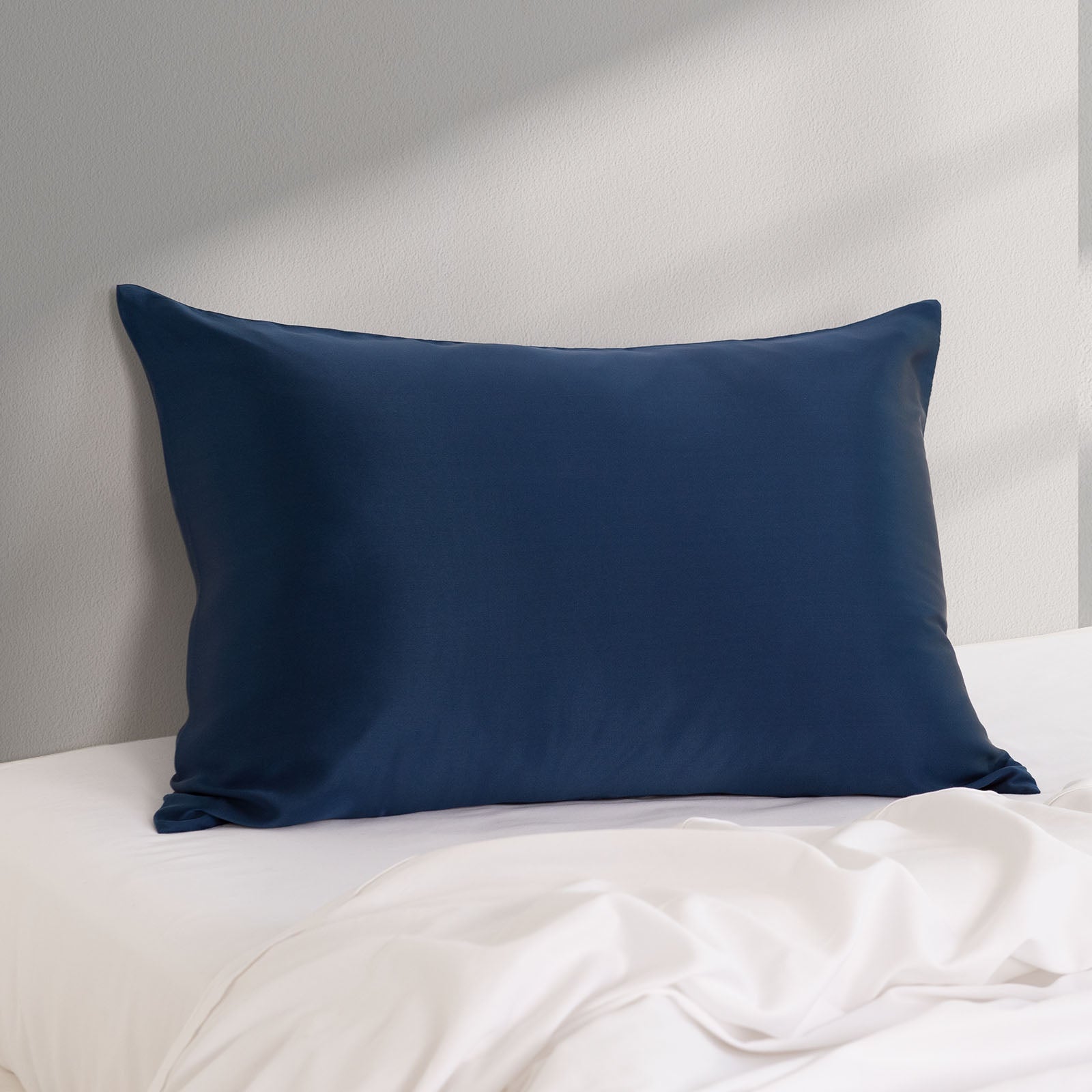 Pure Silk Pillow Case by Royal Comfort-Navy-2