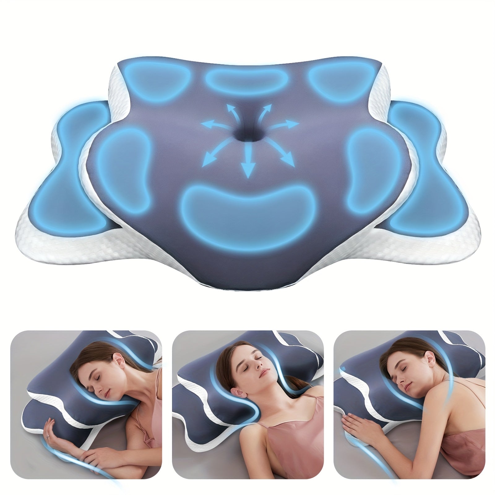 Butterfly Memory Foam Pillow for Neck Support Sleep-3
