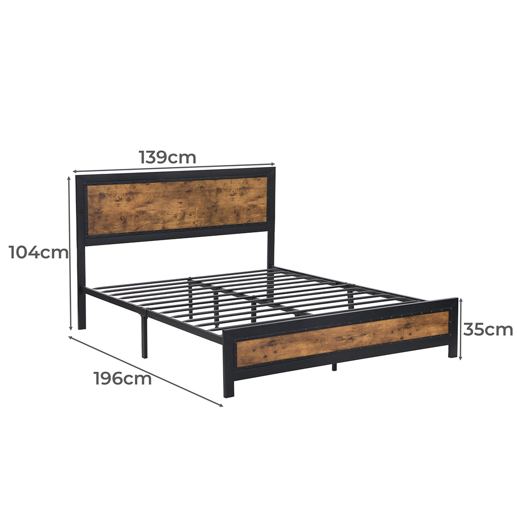 Levede Metal Bed Frame Mattress Base Double-1