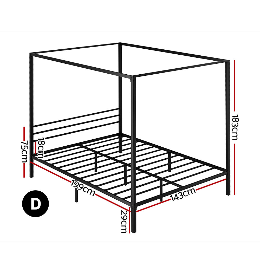 Artiss Bed Frame Double Size Metal Bed Frame POCHY