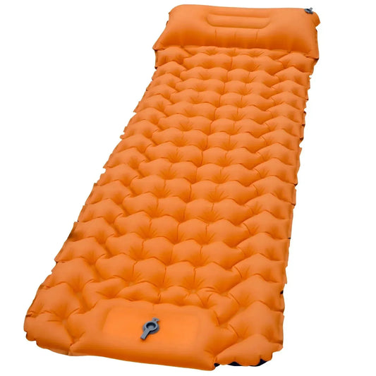Sleeping Pad with Built-In Pillow Pump Orange-0