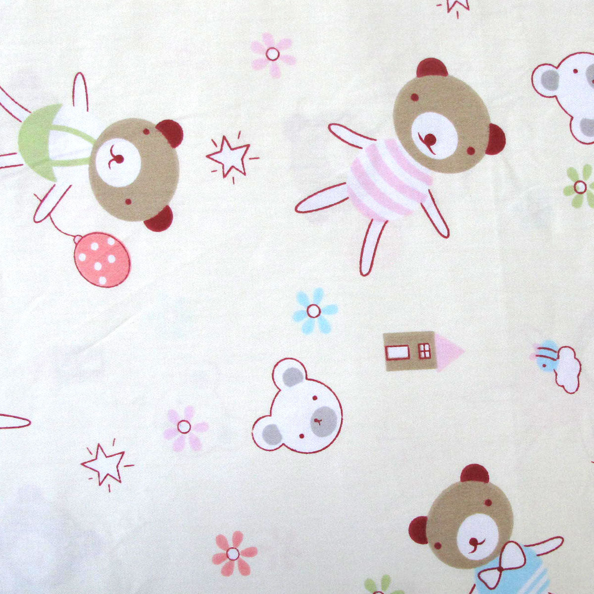 Bear Fashionista Baby 100% Cotton Printed Sheet Set Cot Size-2