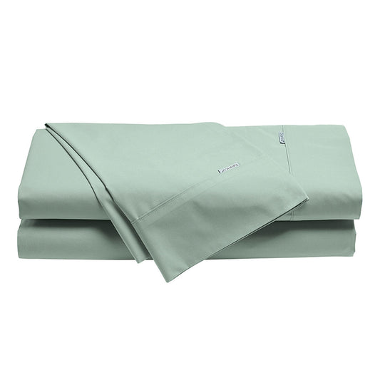 Bianca Heston Cotton Percale Sheet Set Sage King-0