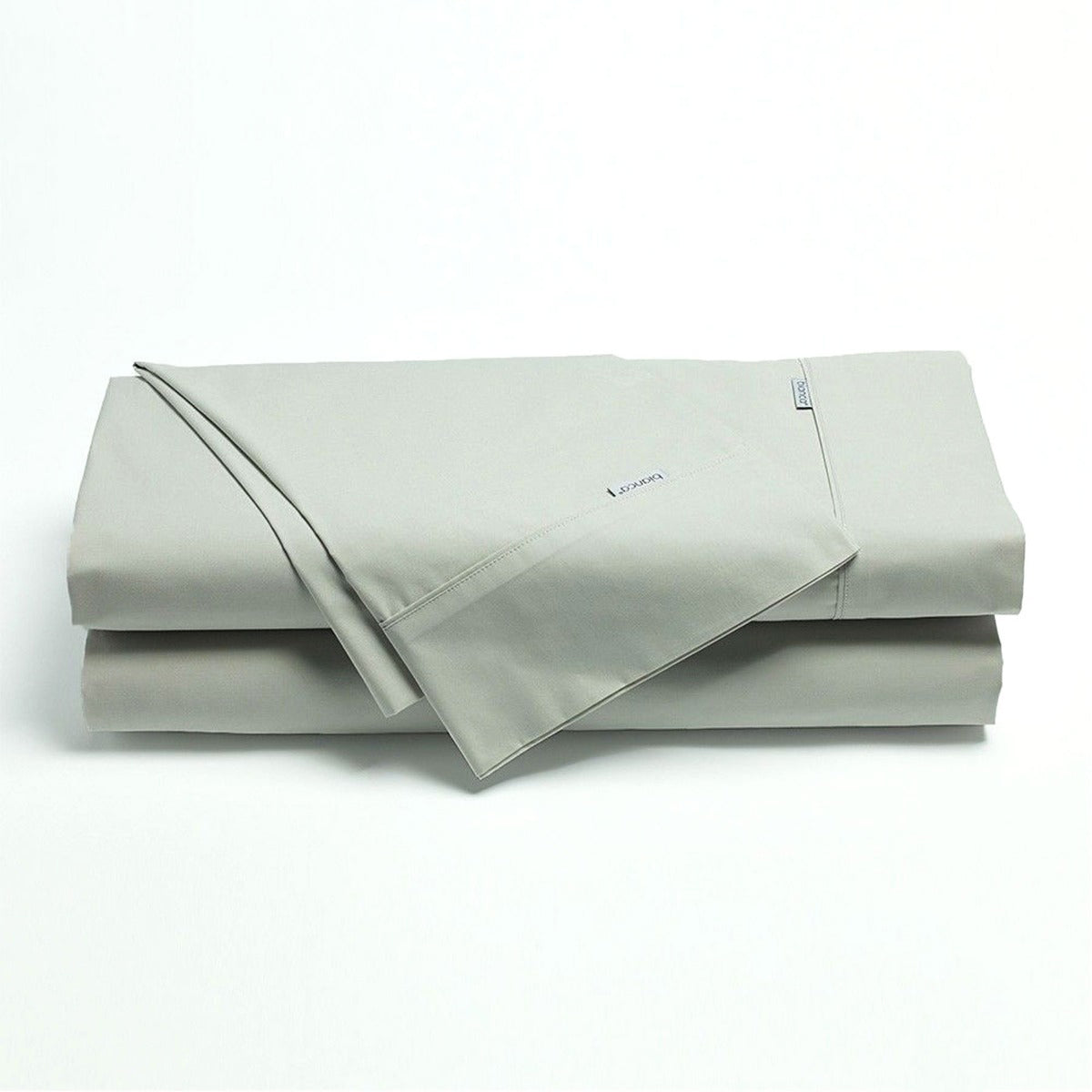 Bianca Heston Cotton Percale Sheet Set Silver Double-0