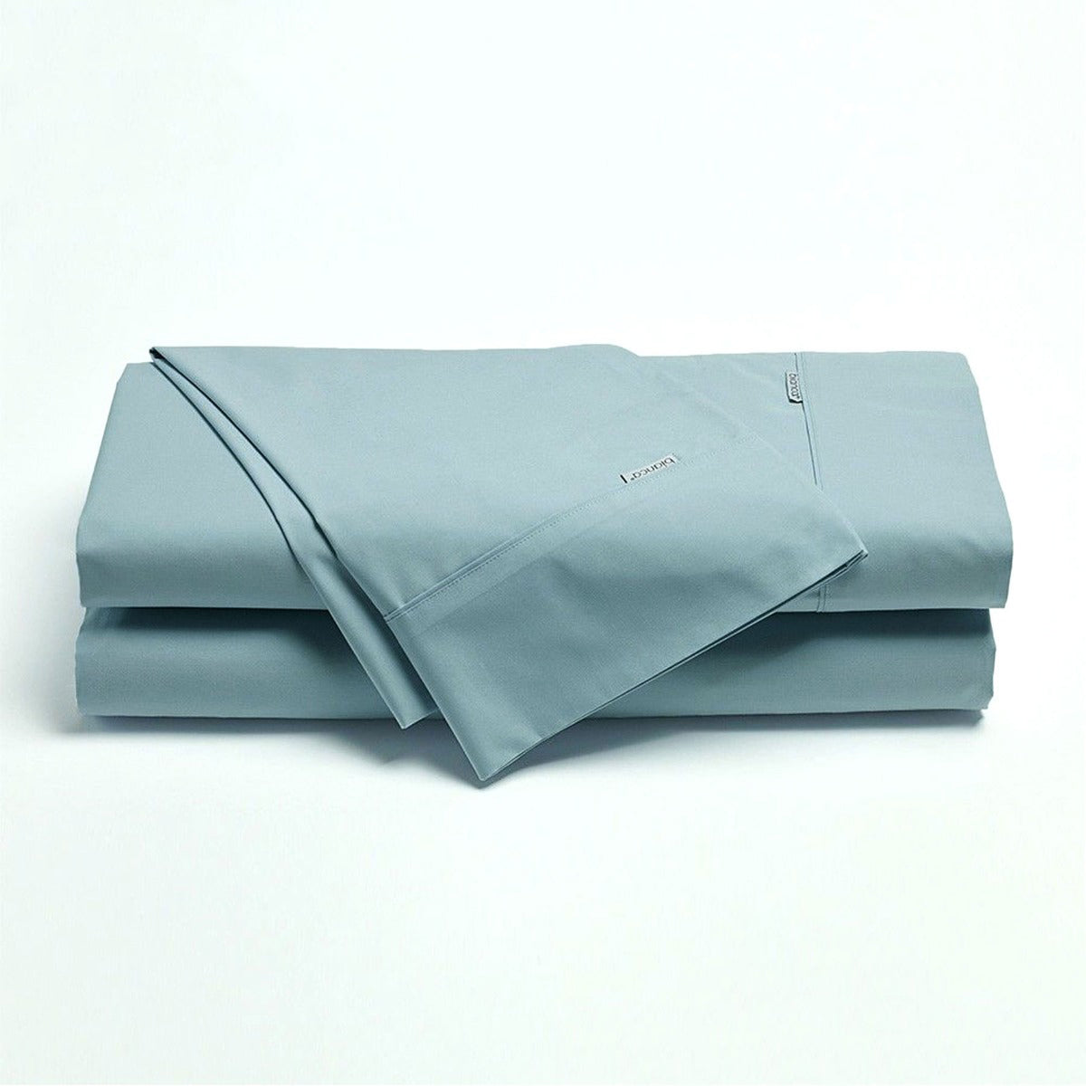 Bianca Heston Cotton Percale Sheet Set Steel Blue King-0