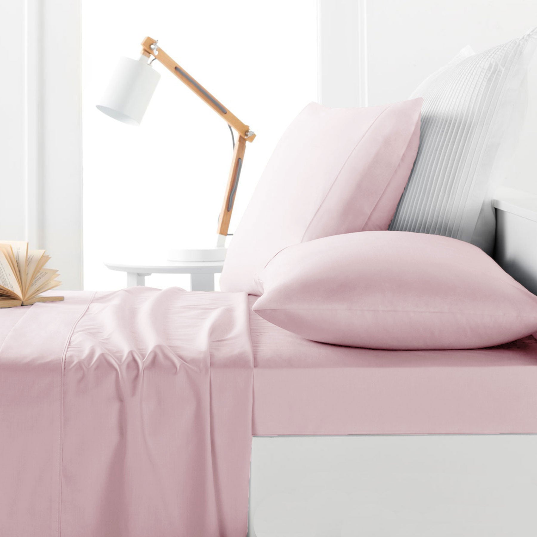 Belmondo 225TC Sheet Set Blush - King-0
