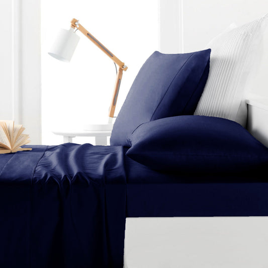 Belmondo 225TC Sheet Set Navy - Double-0