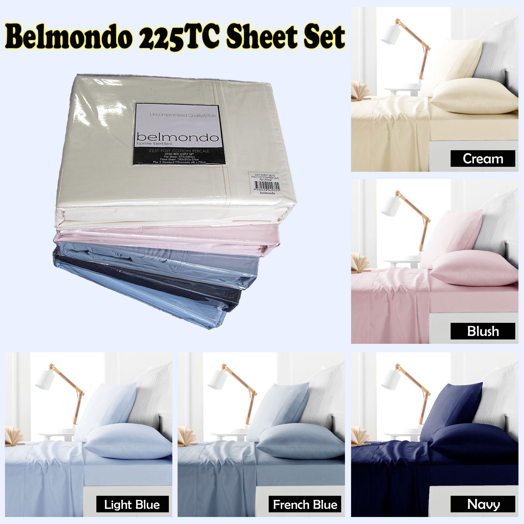 Belmondo 225TC Sheet Set Taupe - King-1