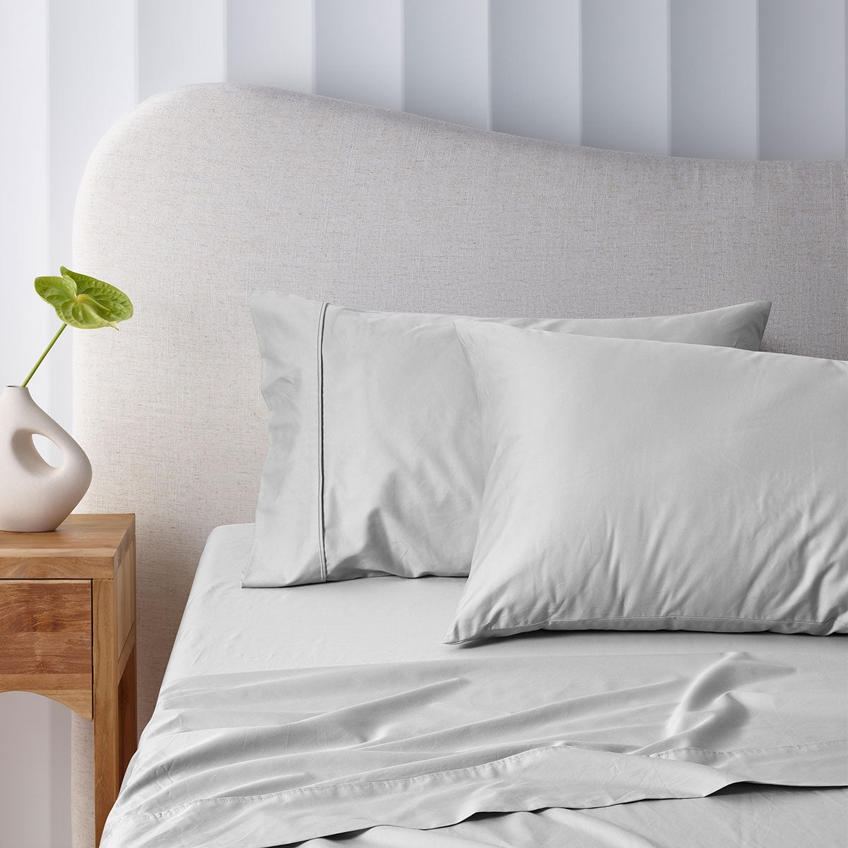 Accessorize 400TC Grey Bamboo Cotton Mega / Super Sheet Set 50cm Wall King-0