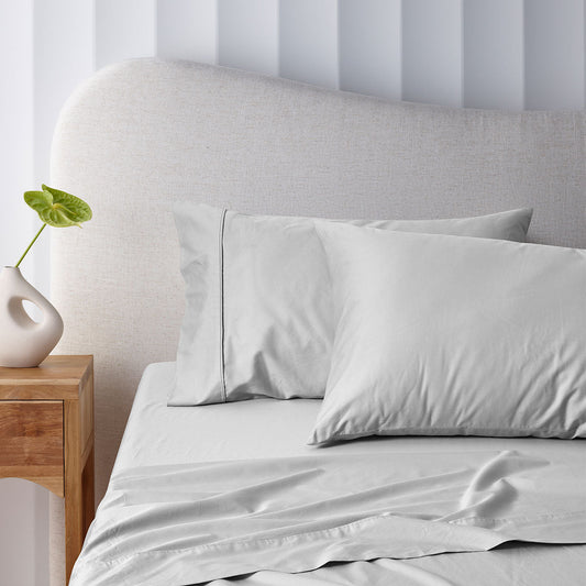 Accessorize 400TC Grey Bamboo Cotton Mega / Super Sheet Set 50cm Wall King-0