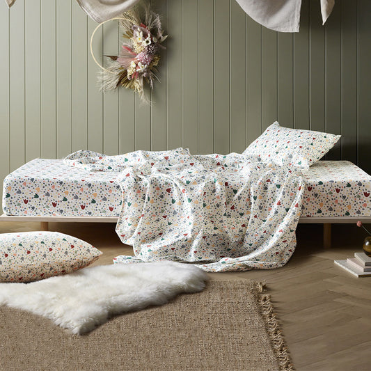 Happy Kids Dino Mania Green Cotton Sheet Set Double-0