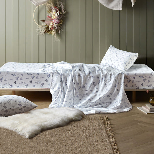 Happy Kids Woodland White Cotton Sheet Set Single-0