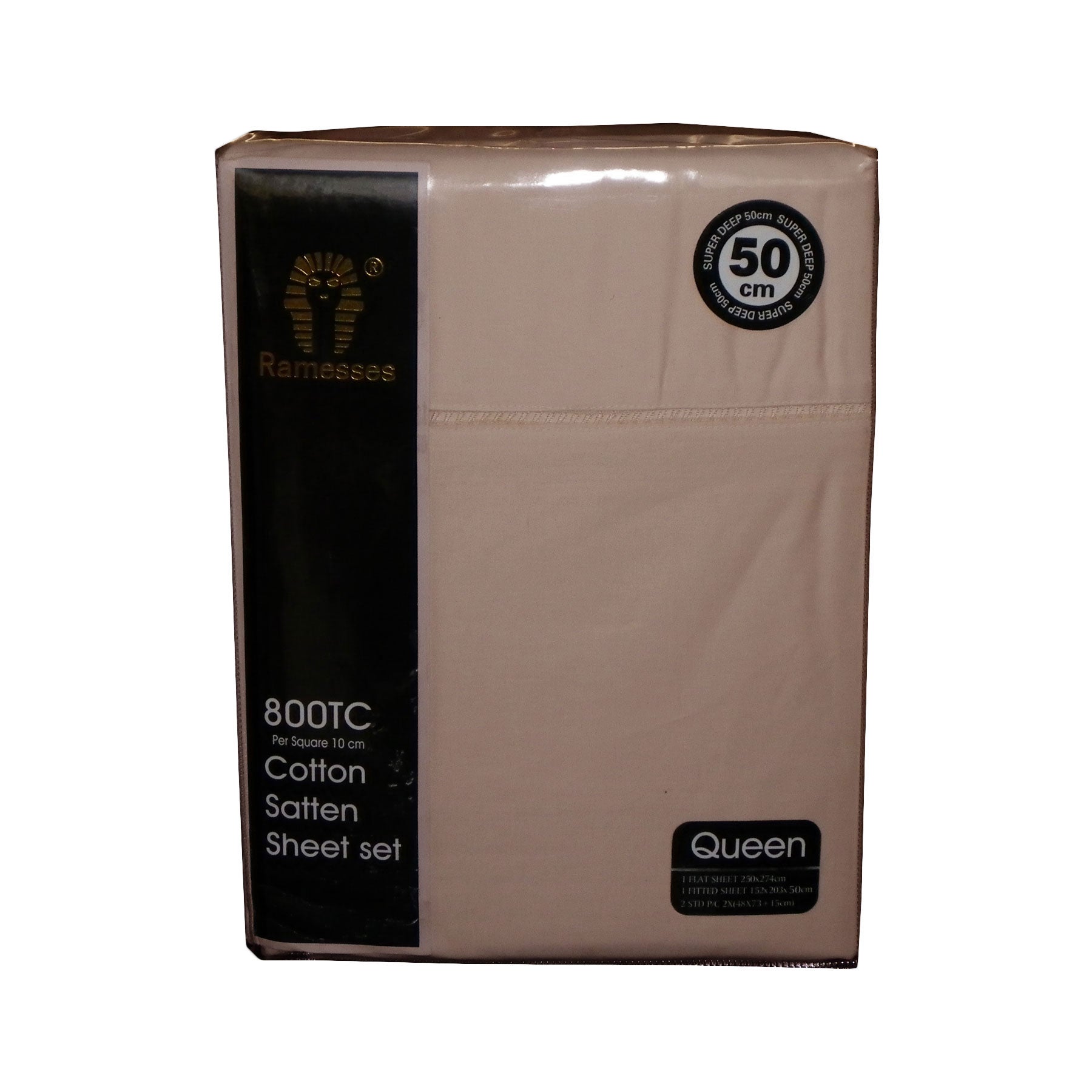 800TC Ramesses Cotton Sateen Sheet Set Linen King-0