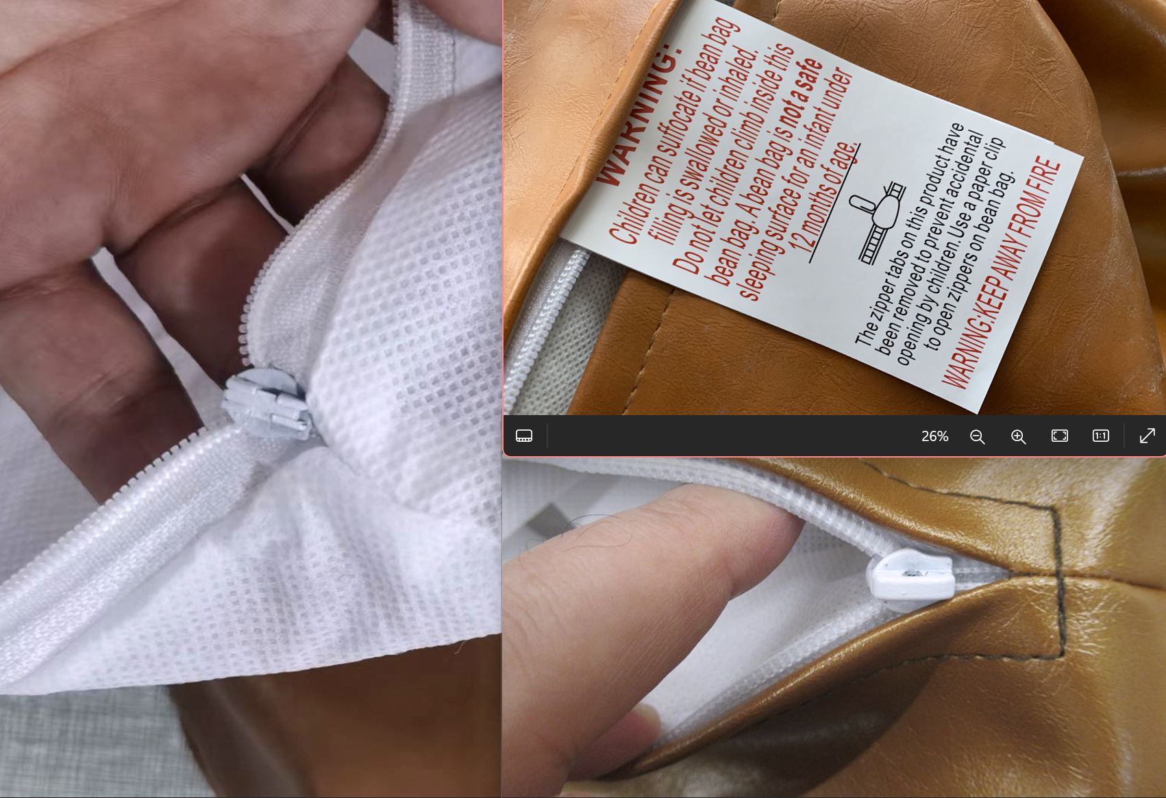 Marlow Bean Bag Chair Cover PU Couch Tan-2029387279872692228