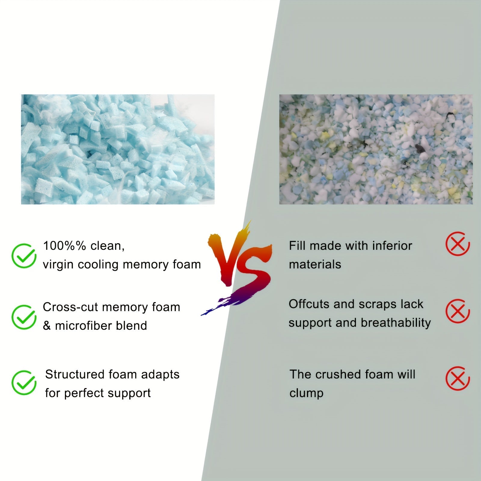 Camping Pillow Shredded Memory Foam Travel (2 Pack)-2