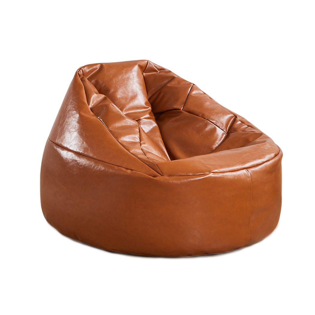 Marlow Bean Bag Chair Cover PU Couch Tan-2029387279872692224