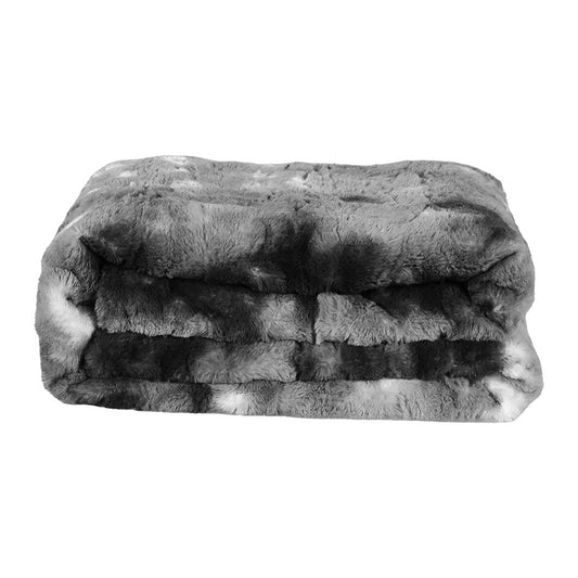 Dreamz Luxury Tie-dyed Blanket Grey 152cm x 203 cm-0