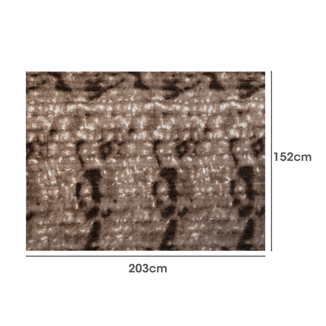 Dreamz Luxury Tie-dyed Blanket Brown 152cm x 203cm-1