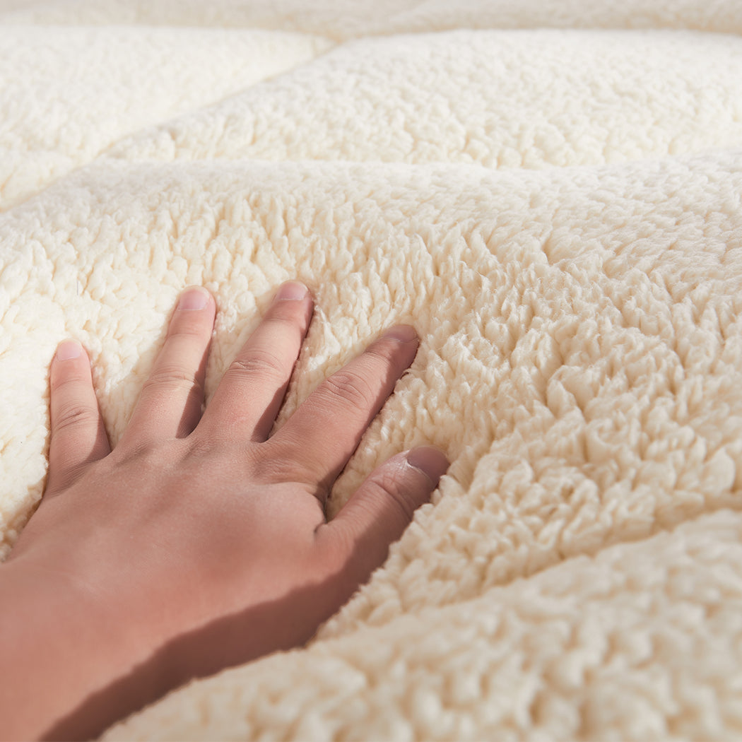 DreamZ Mattress Topper 100% Wool Underlay Single-2