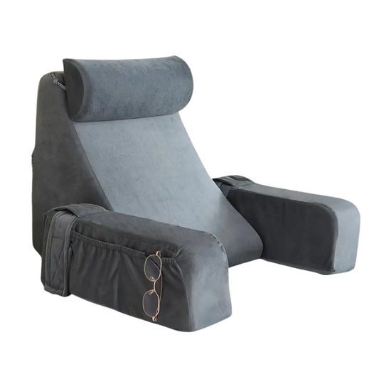 Ergonomic Reading & Back Support Pillow with Armrests-0